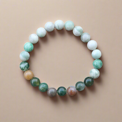 Lucky Jasper and Indian Agate Mala Necklace – Luck and Harmony