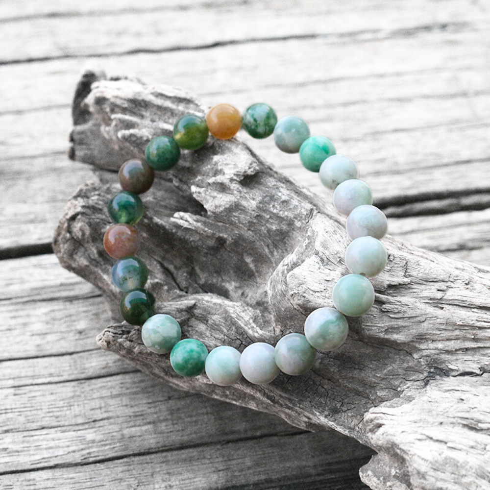 Lucky Jasper and Indian Agate Mala Necklace – Luck and Harmony