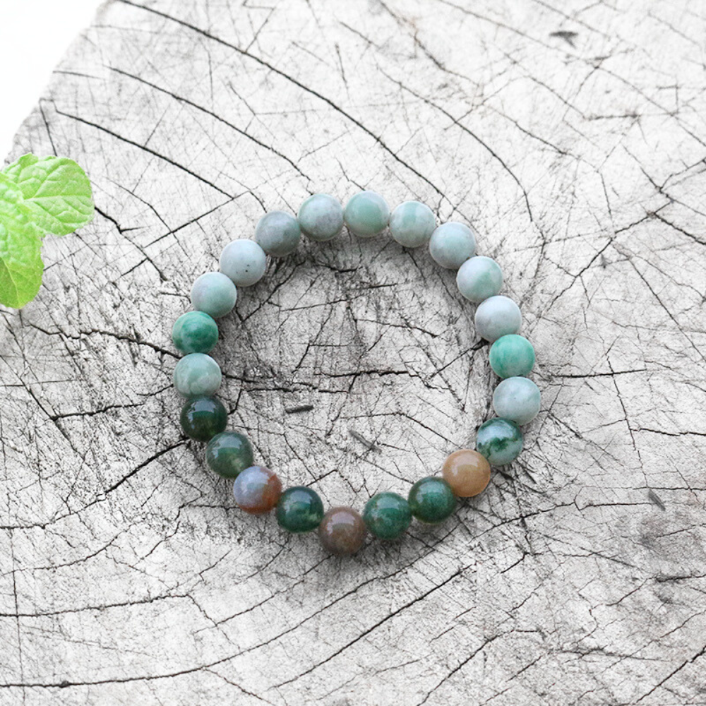 Lucky Jasper and Indian Agate Mala Necklace – Luck and Harmony